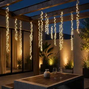 Warm White Waterfall Fairy Curtain Lights