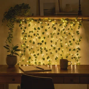 Warm LED Leaf String Lights