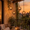 Solar Powered Hanging Globe Lights